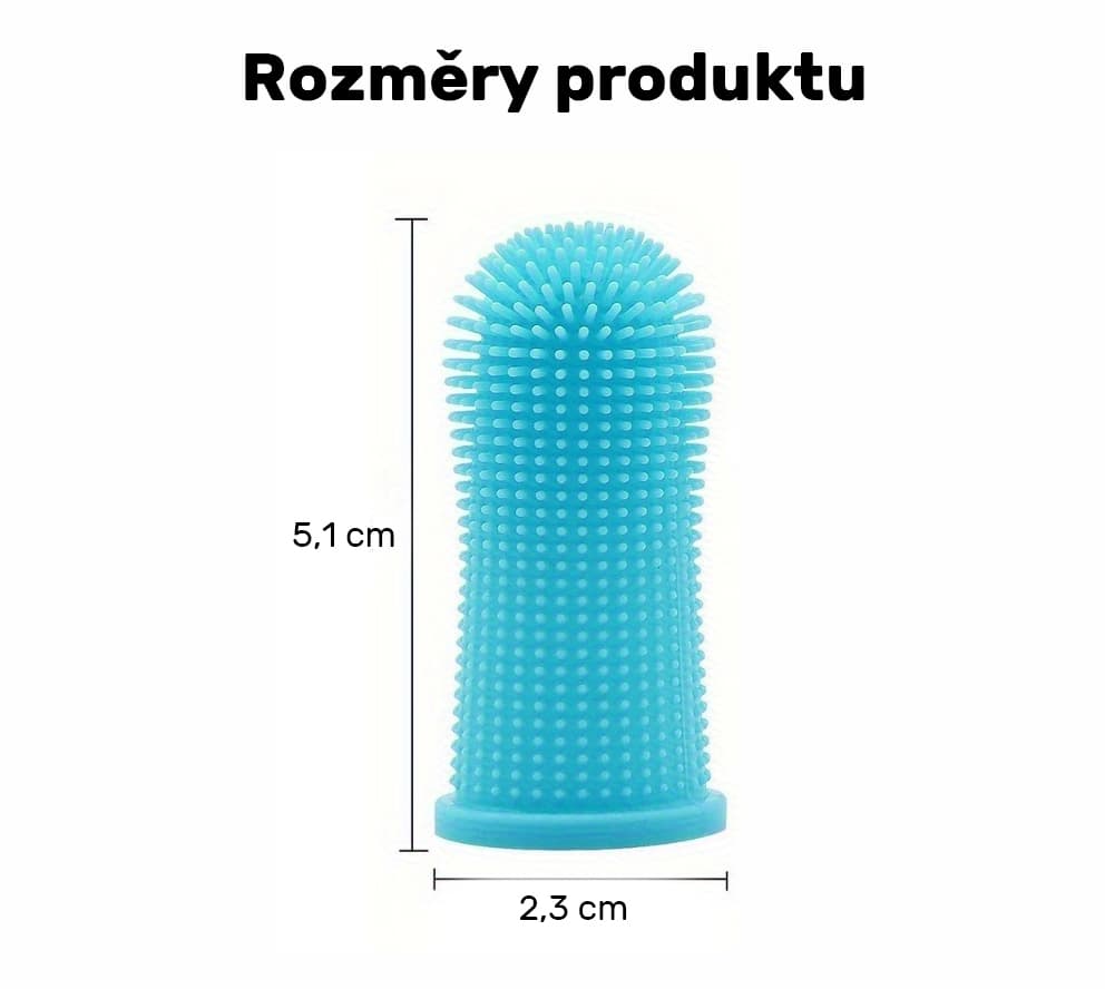 Zubní kartáček pes / kočka, prstový gumový (barevný), bez pouzdra - náhled 5