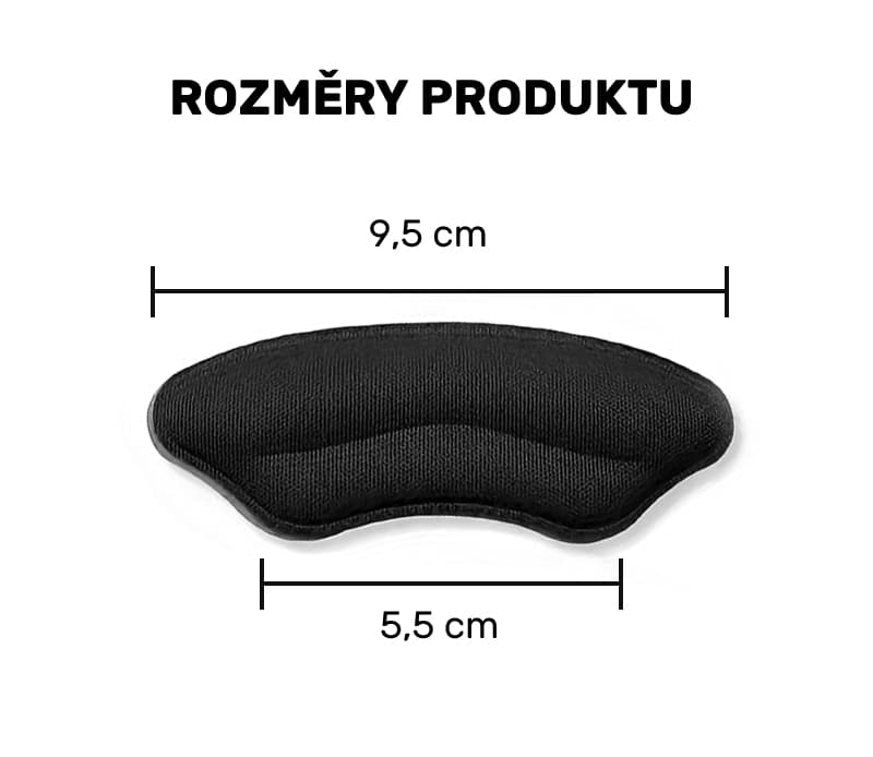 Patní měkká výstelka do bot, 2 ks (černá) - náhled 5