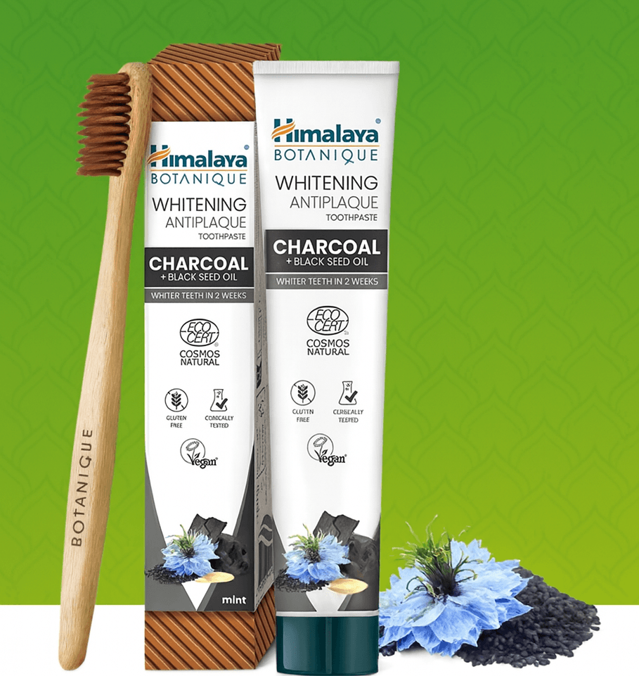 Himalaya Botanique Charcoal Antiplaque bělící zubní pasta , 75ml - náhled 2