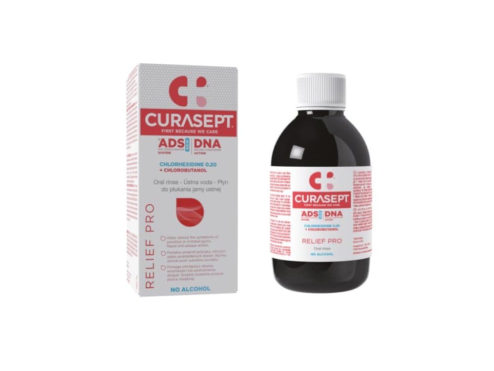 Curasept ADS DNA Relief Pro ústní voda (0,20% CHX), 200ml