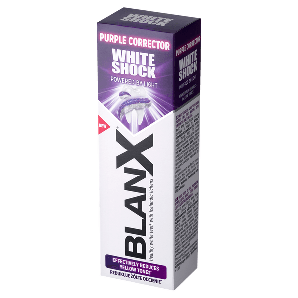 BlanX White Shock Purple bělící dvoubarevná zubní pasta , 75ml - náhled 4