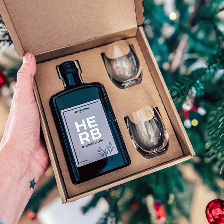 Herbadent Hořká radost dárkový balíček bylinný likér, 250 ml - náhled 3