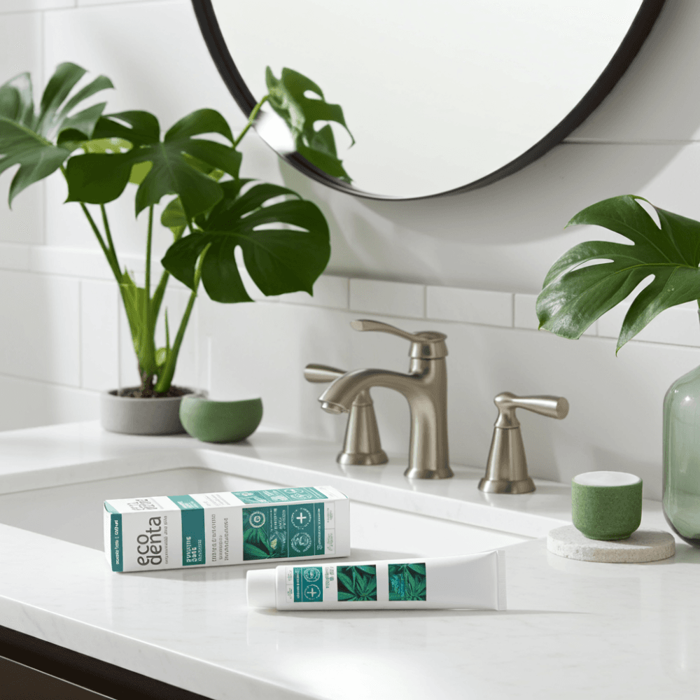 ECODENTA Sensitive Care zubní pasta s CBD a Probiotiky, 100ml - náhled 2
