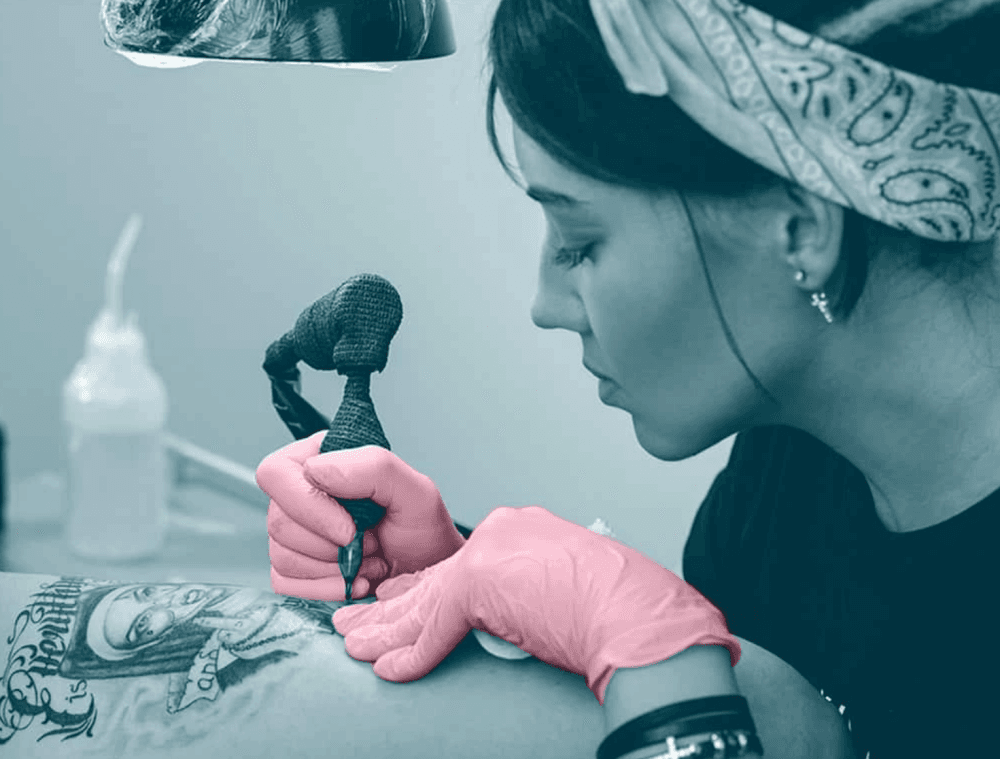 Unigloves Pink Pearl nitrilové vyšetřovací rukavice M (7-8) růžové, 100ks - náhled 3