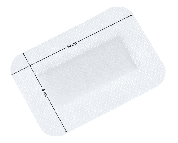 Netkané krytí s absorpční vložkou Elastopor STERIL, sterilní, 6 x 10 cm (50 ks) - náhled 3