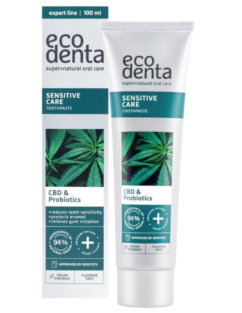 ECODENTA Sensitive Care zubní pasta s CBD a Probiotiky, 100ml