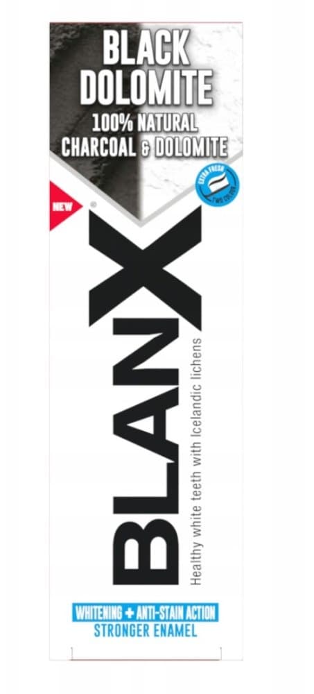 BlanX Black DOLOMITE bělící zubní pasta s černým uhlím a lišejníkem, 75ml - náhled 2