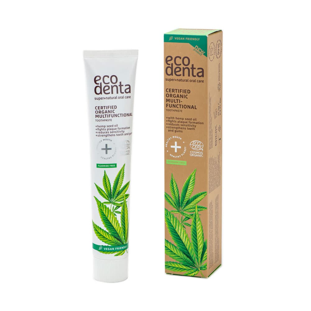 ECODENTA Organic Hemp zubní pasta s konopným olejem, 75ml
