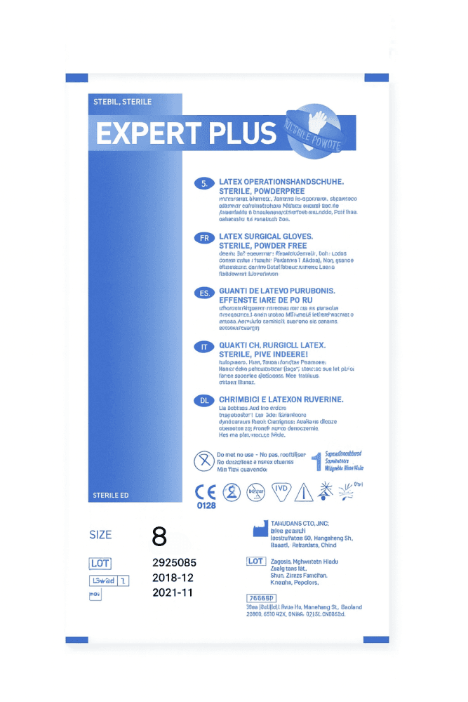 Unigloves OP Expert Plus latexové sterilní operační rukavice nepudrované L (vel.8), 1pár - náhled 3