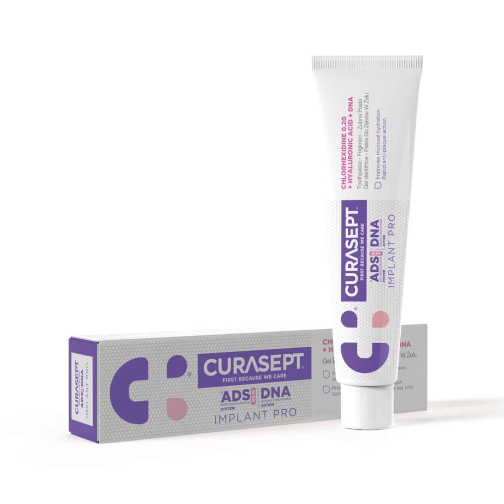 Curasept ADS DNA Implant Pro gelová zubní pasta (0,20% CHX), 75ml