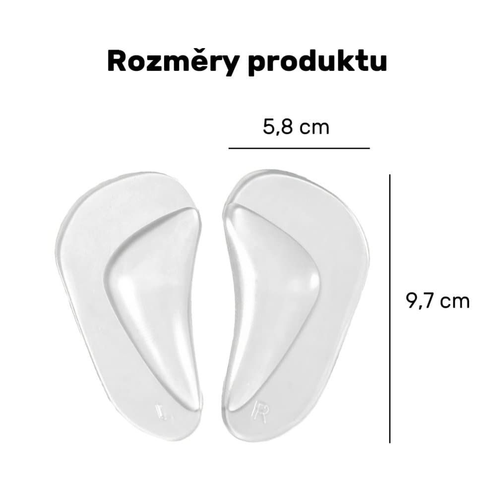 Gelové vložky do bot malé na podporu klenby, 2 ks - náhled 2