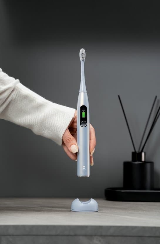 Oclean X Pro Digital Set Silver sonický kartáček (stříbrný) - náhled 3