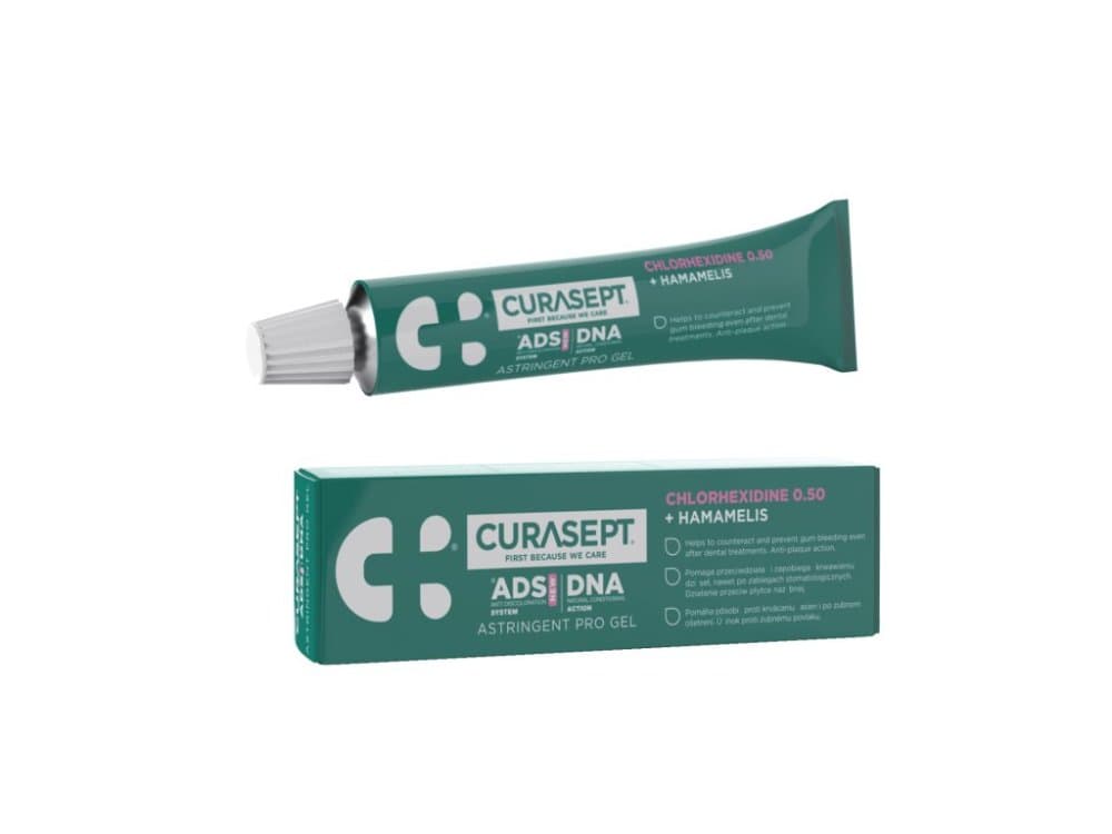 Curasept ADS DNA Astringent Pro 350 gel s obsahem chlorhexidinu (CHX 0,5%), 30ml